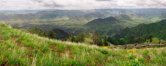 Viewpoint overlooking the Imnaha River at Buckhorn Tower Viewpoint in the Hells Canyon National Recreation Area on the edge of Zumwalt Prairie