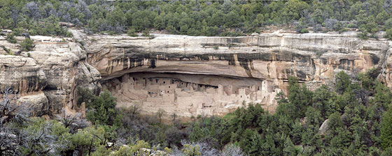 Cliff Dwellings in Colorado near the Four Corners features numerous ruins of homes and villages built by the Ancestral Puebloan people,  sometimes called the Anasazi.