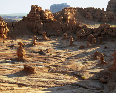 Fantastical sandstone formations called "toadstools" or "hoodoos"; in central Utah. Where is Hans?