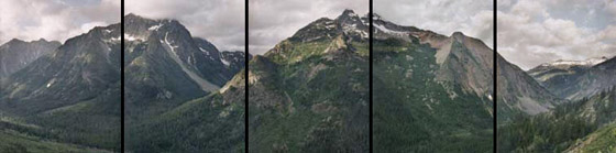 View of Copper and Dumbell Mountains from the trail to Holden Lake in the Glacier Peak Wilderness