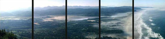 View of the town of Manzanita from Neahkahnie Mountain