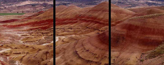 Ancient ash layers exposed in central Oregon