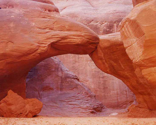 Animated rock in a slot canyon