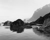 Hug Point - Black and White, Arch Cape, Oregon